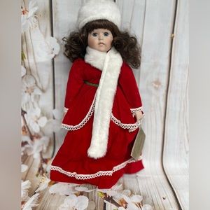 Seymour Mann Porcelain Christmas Doll